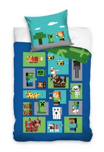 Minecraft Komplet Pościeli Dziecięcej  140 X 200 100% Bawełna 60 X 70 - Pościel dla dzieci - miniaturka - grafika 1