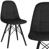 Krzesła - Krzesło Skandynawskie Pikowane Welurowe Nowoczesne Tapicerowane loft velvet - miniaturka - grafika 1