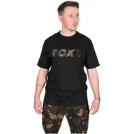 Koszulki męskie - Koszulka Męska Wędkarska T-Shirt Fox Black/Camo Logo T - miniaturka - grafika 1