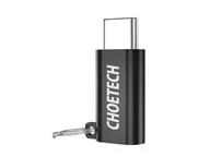 Adaptery i przejściówki - Adapter przejściówka Choetech micro usb - usb-c typ c czarny - miniaturka - grafika 1