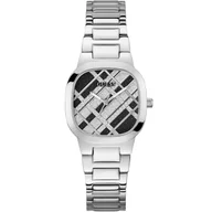 Zegarki damskie - Srebrny zegarek damski Guess Clash tarcza w kratę GW0600L1 - miniaturka - grafika 1