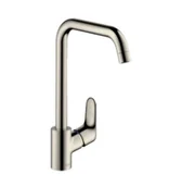 Baterie kuchenne - Hansgrohe Focus M41 - Bateria zlewozmywakowa Focus, EcoSmart, stal szlachetna optyczna 31821800 - miniaturka - grafika 1