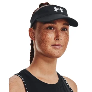 Damski daszek sportowy Under Armour UA Blitzing Visor - czarny - UNDER ARMOUR - Czapki i chusty sportowe damskie - miniaturka - grafika 1