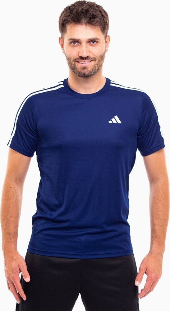 Adidas Koszulka męska adidas Train Essentials 3-Stripes Training Tee granatowa IB8152 S