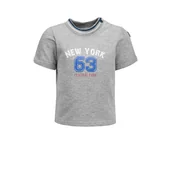 Bluzki damskie - Chłopięca bluzka z krótkim rękawem, szary, rozmiar 80 - miniaturka - grafika 1