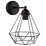 Lampy ścienne - Inne Kinkiet LAMPA ścienna VEN K-1201/1 industrialna OPRAWA druciana klatka loft czarna VEN K-1201/1 - miniaturka - grafika 1
