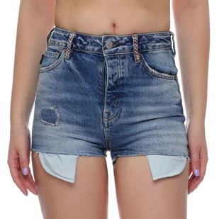 Spodenki damskie Superdry Embroidery jeansowe-W28 - Spodenki damskie - miniaturka - grafika 1
