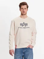 Bluzy męskie - Alpha Industries Bluza Basic 178302 Écru Regular Fit - miniaturka - grafika 1