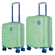 Walizki - Zestaw walizek SEMI LINE T5890-0 44.5/54.5 cm Zielono-niebieski - miniaturka - grafika 1