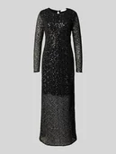 Sukienki - Długa sukienka z cekinowym obszyciem model ‘NOEL’ - miniaturka - grafika 1