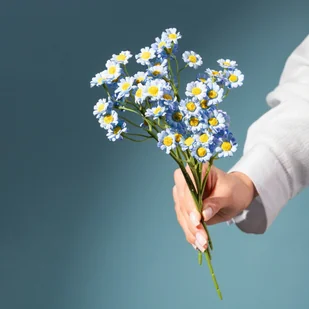 HOMLA Bukiet kwiatów VERMET niebieski 27 cm - Sztuczne kwiaty - miniaturka - grafika 1