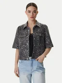 Koszule damskie - Vero Moda Koszula jeansowa Bella 10336318 Szary Loose Fit - miniaturka - grafika 1