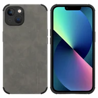 Etui i futerały do telefonów - Etui Cadorabo do Apple iPhone 13 z szarym silikonowym etui z TPU i delikatnym zamszem z tyłu - miniaturka - grafika 1