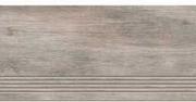 Płytki ceramiczne - Gres szkliwiony stopnica SILENT WOOD grey mat 29,7x59,8 gat. I - miniaturka - grafika 1