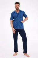 Piżamy damskie - CORNETTE PIŻAMA MĘSKA ROZPINANA KR 318 XXL JEANS - miniaturka - grafika 1
