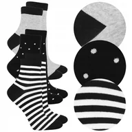 Skarpetki damskie - 3x Bawełniane Skarpety Skarpetki Krótkie 3/4 DAMSKIE 3 Pary MORAJ r. 35-38 - miniaturka - grafika 1