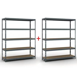 Regał półkowy 1966 x 1600 x 500 mm, nośność 350 kg, 1+1 GRATIS - Szafy i regały magazynowe - miniaturka - grafika 1