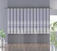 Firany - FIRANKA ŻAKARDOWA 623885 160 NA METRY FIRANA BIAŁA ZE WZOREM PASOWYM - miniaturka - grafika 1