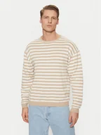 Swetry męskie - Jack&Jones Sweter Calvin 12269031 Beżowy Relaxed Fit - miniaturka - grafika 1