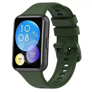 Opaska Pasek Bransoleta Smoothband Huawei Watch Fit 2 Army Green - Akcesoria do smartwatchy - miniaturka - grafika 1
