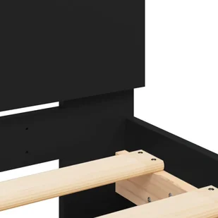 Rama łóżka z wezgłowiem i LED, czarna, 150x200 cm Lumarko! - Inne meble do sypialni - miniaturka - grafika 11