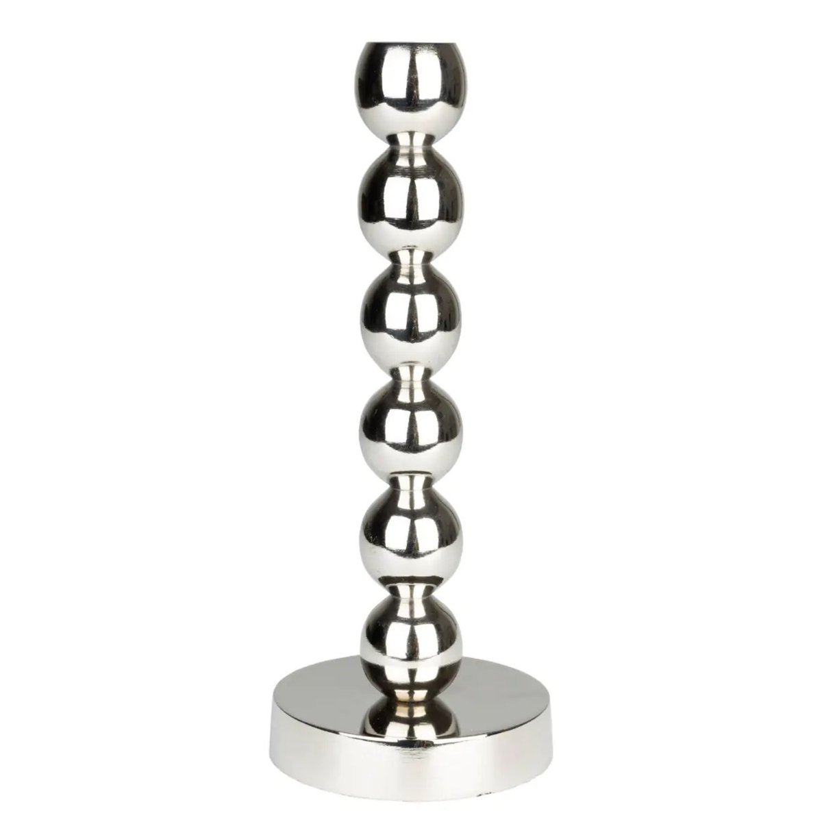 Świecznik Zuiver Bubbles One na jedną świecę aluminiowy srebrny 26 cm