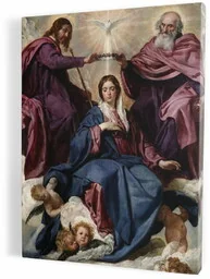 Koronacja Matki Bożej - obraz na płótnie canvas - Ikony i obrazy sakralne - miniaturka - grafika 1
