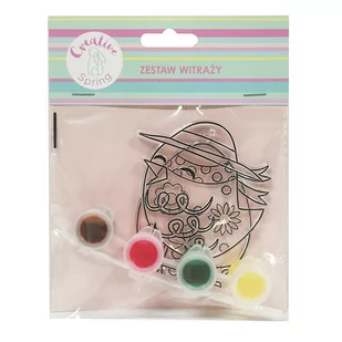 Creative Spring, Witrażyk jajko i kurczak - Wielkanoc - miniaturka - grafika 1