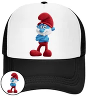 Czapki i chusty sportowe męskie - CZAPKA Z DASZKIEM SMERFY DLA DZIECI SIATKA CZARNA BEJSBOLÓWKA - miniaturka - grafika 1