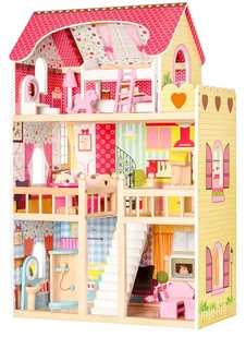 EcoToys Drewniany domek dla lalek California z ogrodem 4107 712816 - Domki dla lalek - miniaturka - grafika 16