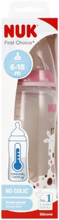 Nuk Butelka z wskaźnikiem temp. 6-18 mies. First Choice  10216248 300 ml - Butelki dla niemowląt - miniaturka - grafika 1