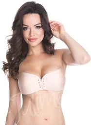 Przyklejany biustonosz samonośny damski Julimex WOW BRA beżowy - Biustonosze - miniaturka - grafika 1