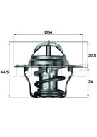 Termostaty - Termostat, płyn chłodzący Mahle TX 4 92D - miniaturka - grafika 1