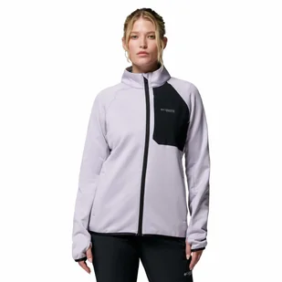 Damska kurtka polarowa Columbia Triple Canyon Grid Fleece II Full Zip Jacket lavender/black - S - Kurtki damskie - miniaturka - grafika 1