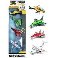 Samoloty i helikoptery - SAMOLOT METALOWY 4 SZTUKI ZABAWKA DLA DZIECI - miniaturka - grafika 1