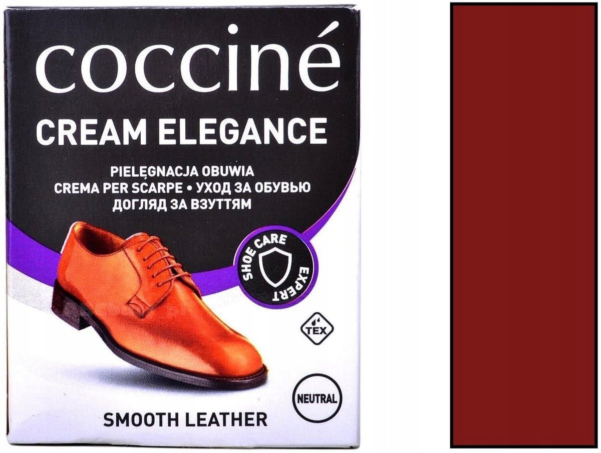 BRĄZOWY CZERWONY 18 PASTA WOSKOWA DO SKÓRY Wosk do skóry licowej + Gąbka