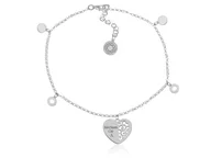 Bransoletki - Bransoletka Julia z ażurowym sercem - grawer - miniaturka - grafika 1