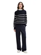 Swetry damskie - TOM TAILOR Denim Sweter w kolorze granatowo-białym - miniaturka - grafika 1