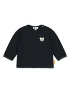 Kaftaniki dla niemowląt - Steiff Koszulka w kolorze czarnym - miniaturka - grafika 1