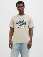 Koszulki męskie - Jack & Jones Koszulka "Hawaii" w kolorze kremowym - miniaturka - grafika 1