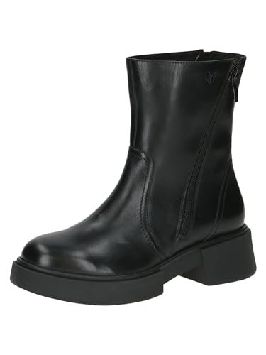 CAPRICE Buty damskie Boot Flat 9-25303-43 półdługie kozaki, Czarna papka, 38 EU