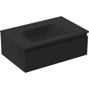 Mexen Orio szafka łazienkowa 70 cm z umywalką Vela, 1 szuflada, czarna mat - 91A10-07023-1-BF71-W23M71 - Szafki łazienkowe - miniaturka - grafika 1