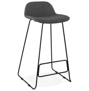 Kokoon Design Hoker Vancouver ciemnoszary nogi czarne BS02380DGBL - Taborety i hokery - miniaturka - grafika 1