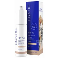 Kremy do twarzy - CLOCHEE - SPF50 Tinted Sunscreen Face Cream - Tonujący krem do twarzy z filtrem SPF50 - 50 ml - miniaturka - grafika 1