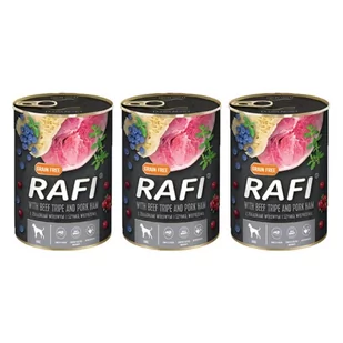 3x RAFI Z SZYNKĄ I ŻOŁĄDKAMI WOŁOWYMI, BORÓWKĄ I ŻURAWINĄ -KARMA DLA PSA 400G - Mokra karma dla psów 3x RAFI Z SZYNKĄ I ŻOŁĄDKAMI WOŁOWYMI, BORÓWKĄ I ŻURAWINĄ -KARMA DLA PSA 400G - Mokra karma dla psów - miniaturka - grafika 1