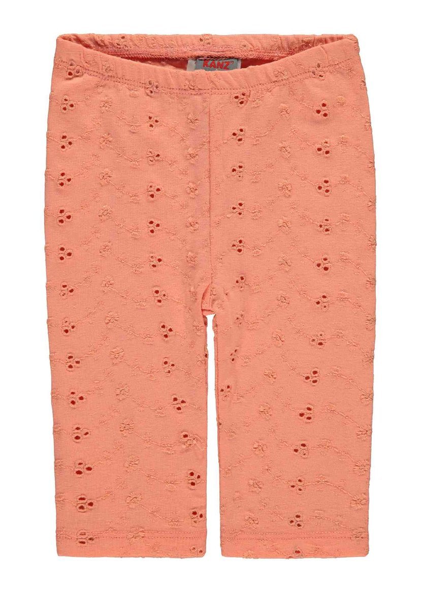 Legginsy dziewczęce, koralowe, haftowane, Kanz