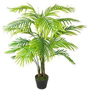 Sztuczne drzewka - Leaf Duża realistyczna sztuczna palma, zielona, 130 cm - miniaturka - grafika 1
