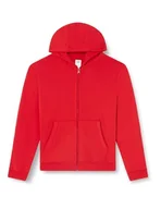 Bluzy dla dziewczynek - Mukua Byron Kids Bluza dziecięca z zamkiem błyskawicznym i kapturem, kolor czerwony, rozmiar 1/2 - miniaturka - grafika 1