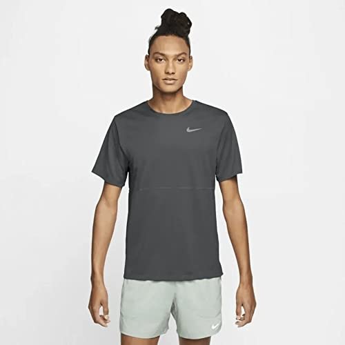 Nike M Nk Breathe Run Top Ss T-shirt męski Iron Grey/Iron Grey/(Reflective Silv) S