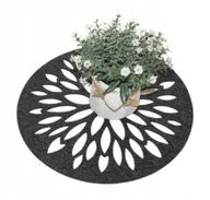 Obrusy i serwetki - Podkładka Filcowa Dekoracyjna na Stół Pod Talerz Aster 30cm Czarny - miniaturka - grafika 1